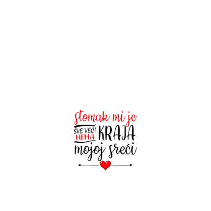 STOMAK MI JE SVE VEĆI - Ženska majica kratkih rukava