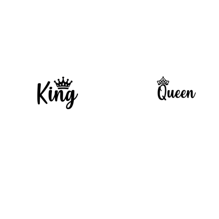 KING QUEEN CRNO - Dukserice za parove