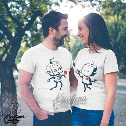 Majice za parove - CRNI ROBOTI