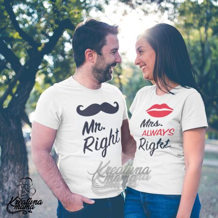 Majice za parove - MR RIGHT/MRS ALWAYS RIGHT