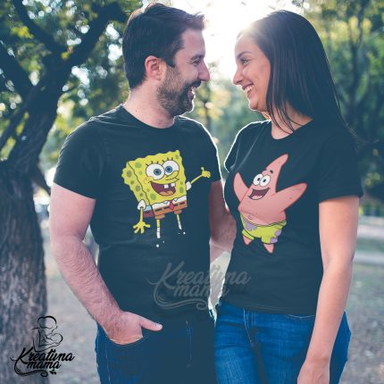 Majice za parove - SUNĐER BOB/PATRIK CRNE