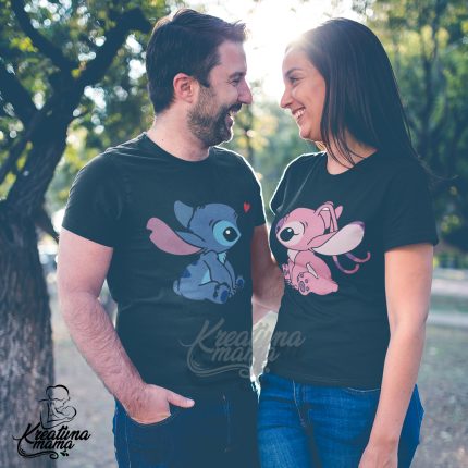 Majice za parove - STITCH CRNE