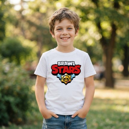 BRAWL STARS bela - Dečija majica kratkih rukava